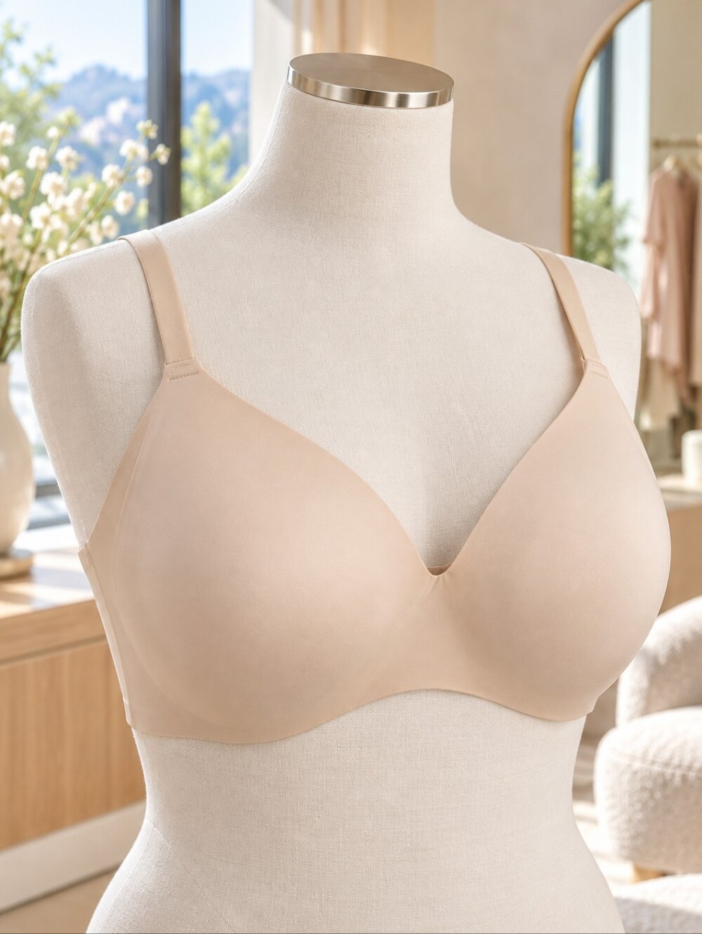 Knix Lace WingWoman Contour Wireless Bra Nude 1 Size 8 NWT